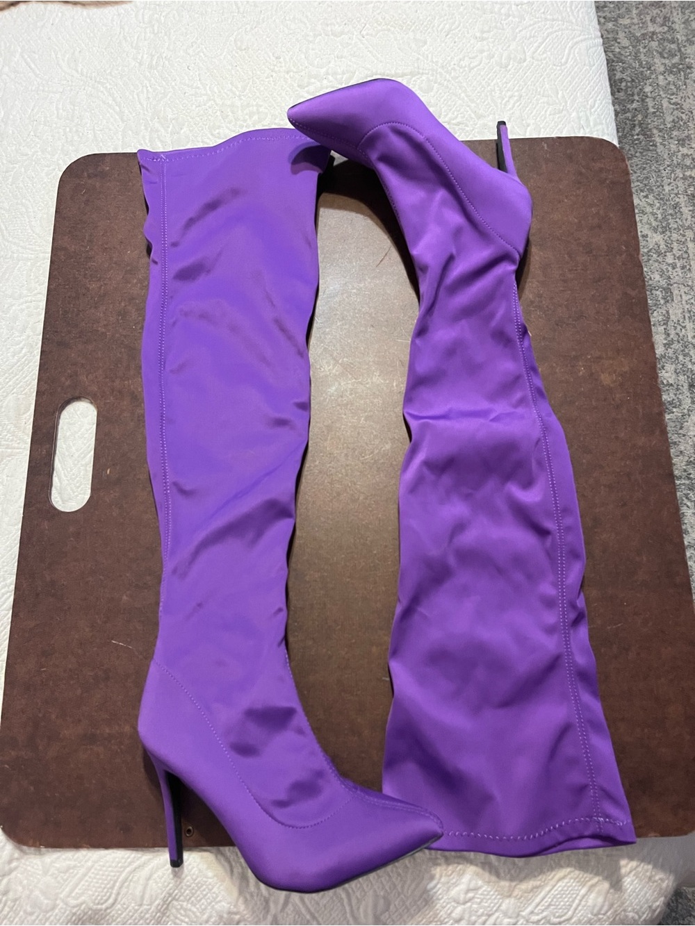 Purple Over-the-Knee Stiletto Boots sz7